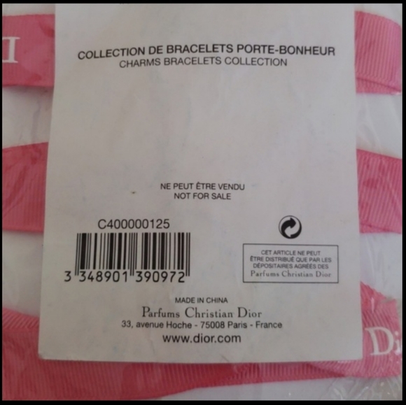 Last one available New never used DIOR gold Charm & pink Ribbon Bracelet STAR🌟 - Picture 4 of 4